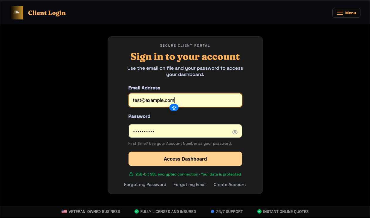 Client Login